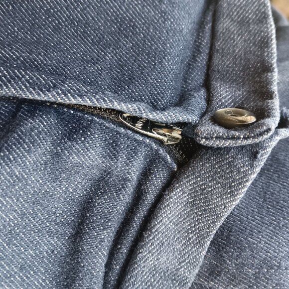 31x24 Vintage 1960's High-Waisted Denim Capri Jeans Pleated Glenbrooke Towncraft - Picture 8 of 9